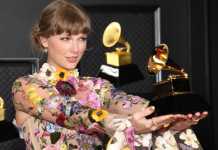 Taylor Swift at Grammys 2021