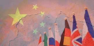 G7 and China flag