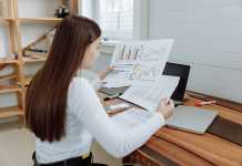 woman working