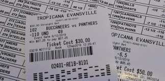 sports betting ticket
