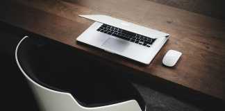 Apple Macbook and Desk Setup