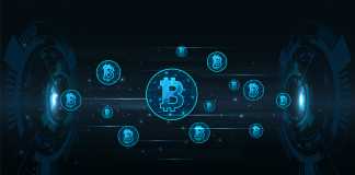 Investment concept and exchange electronic currencies.