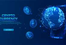 Will Cardano Stabilize Cryptocurrency Ecosystem? Bitcoinn. Electronic cryptocurrency and modern technology. Online banking, and financial communications. World wide web. Bitcoin cryptocurrency on a blue background.