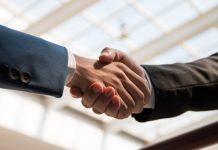 business people handshaking