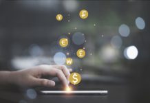 How to Use Moving Average Convergence Divergence (MACD)? Hand using smartphone with currency icon include dollar Yen yuan Euro and Pound sterling for internet banking and trading currency exchange or forex concept.