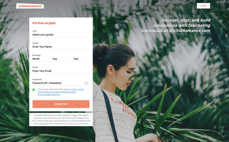 orchid romance registration