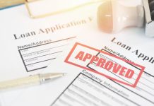 Loan application form with Rubber stamping that says Loan Approv