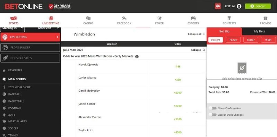 BetOnline – Best Market Variety of All Non-GamStop UK Betting Sites