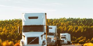 Truck on side of road
