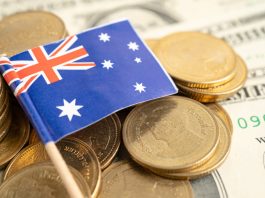 cryptocurrency with flag of Australia