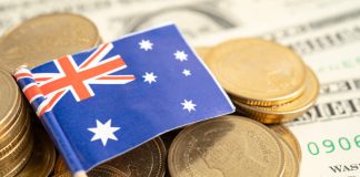 cryptocurrency with flag of Australia