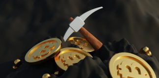 Bitcoins with a pickaxe