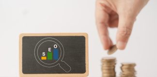 SEO with stack of coins