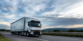 White Truck on the highway