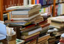 stacks of old books