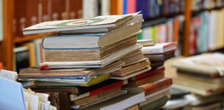 stacks of old books