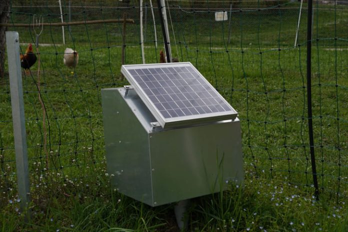 solar-powered electric fence