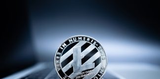 litecoin on laptop