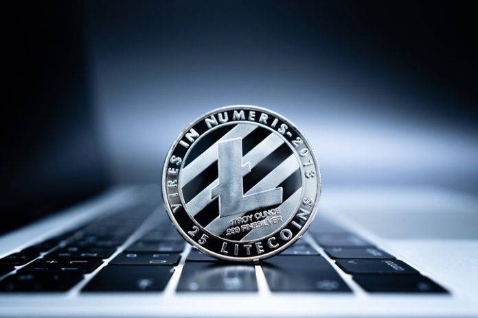 litecoin on laptop