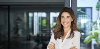 Businesswoman standing in office