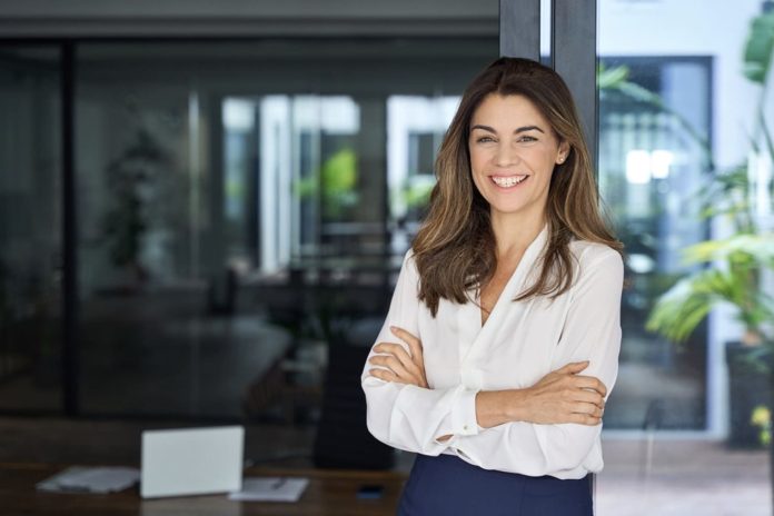 Businesswoman standing in office