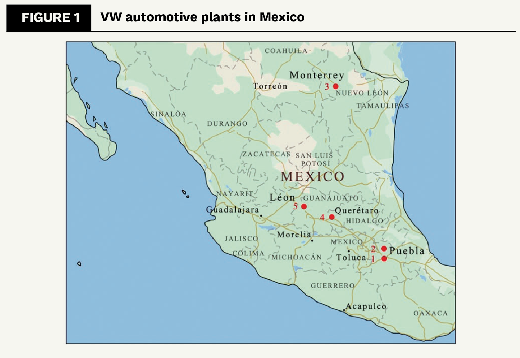 VW automotive plants in Mexico