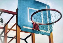 Blue and Brown Basketball Hoop