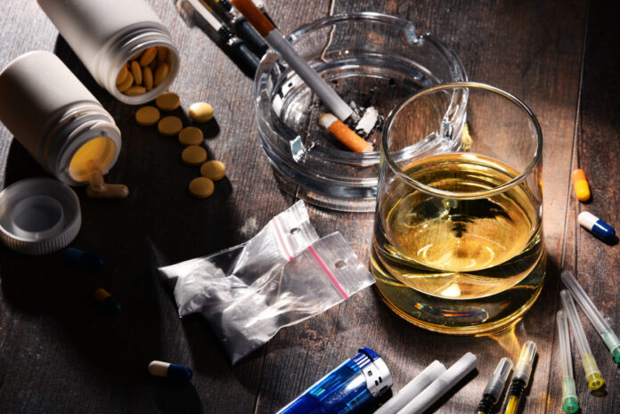 Addictive substances, including alcohol, cigarettes and drugs.