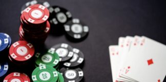 Poker chips and cards