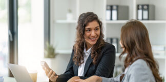 Financial advisor teamwork and accounting