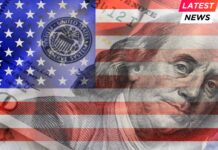 National flag of United States of America dollar
