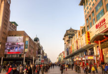 People in china walking in the street