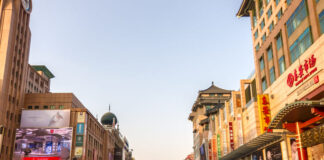 People in china walking in the street