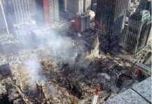 National Oceanic and Atmospheric Administration (NOAA) photo taken in the days following 9/11.