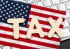 TAX with American flag