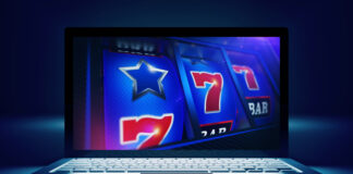 Casino Slot Machine Reel on a Computer Display