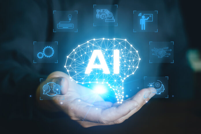 AI chat and Chatbot concept, artificial intelligence digital chatbot for provide access to information and Using AI in Business online network, Technology AI and robot application global connection.