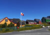 Houses in a neighborhood in Nuuk Greenland st.