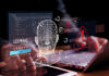 Facial tracking, detection and recognition technology, Security system. Cyber security and Security password login online