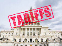 Tariff Stamp on United States Capitol