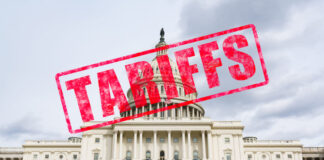 Tariff Stamp on United States Capitol