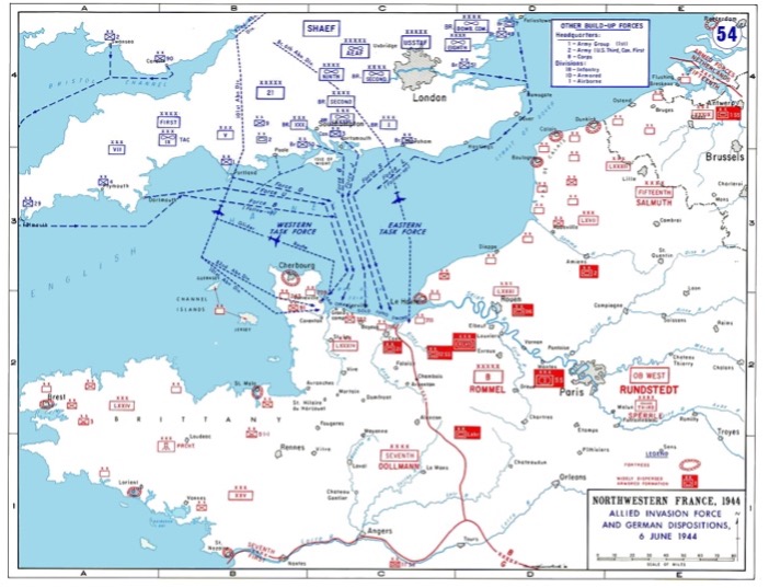 D-Day invasion map