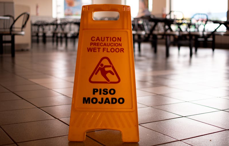 slip and fall sign