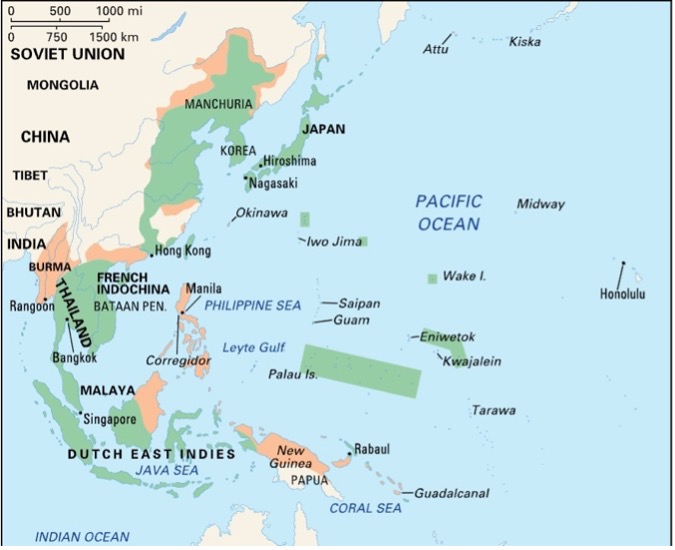 Pacific Theater of Operations 1941-45 Public Domain 