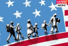 Illustration of USA immigration