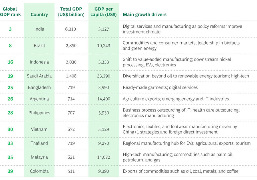 Global South Economies are Projected to Become Some of the World’s Largest Economies by 2029.