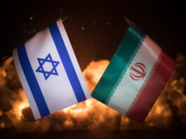 The Israel/US Proxy War for Regime Change in Iran political conflicts between nations. Israel and Iran flags