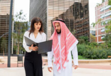 Property manager in Dubai with her client