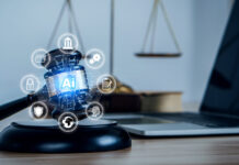 AI Law and AI ethics concept. legal regulations Controlling artificial intelligence technology is a high risk