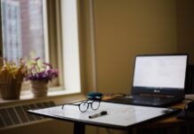 laptop on study table